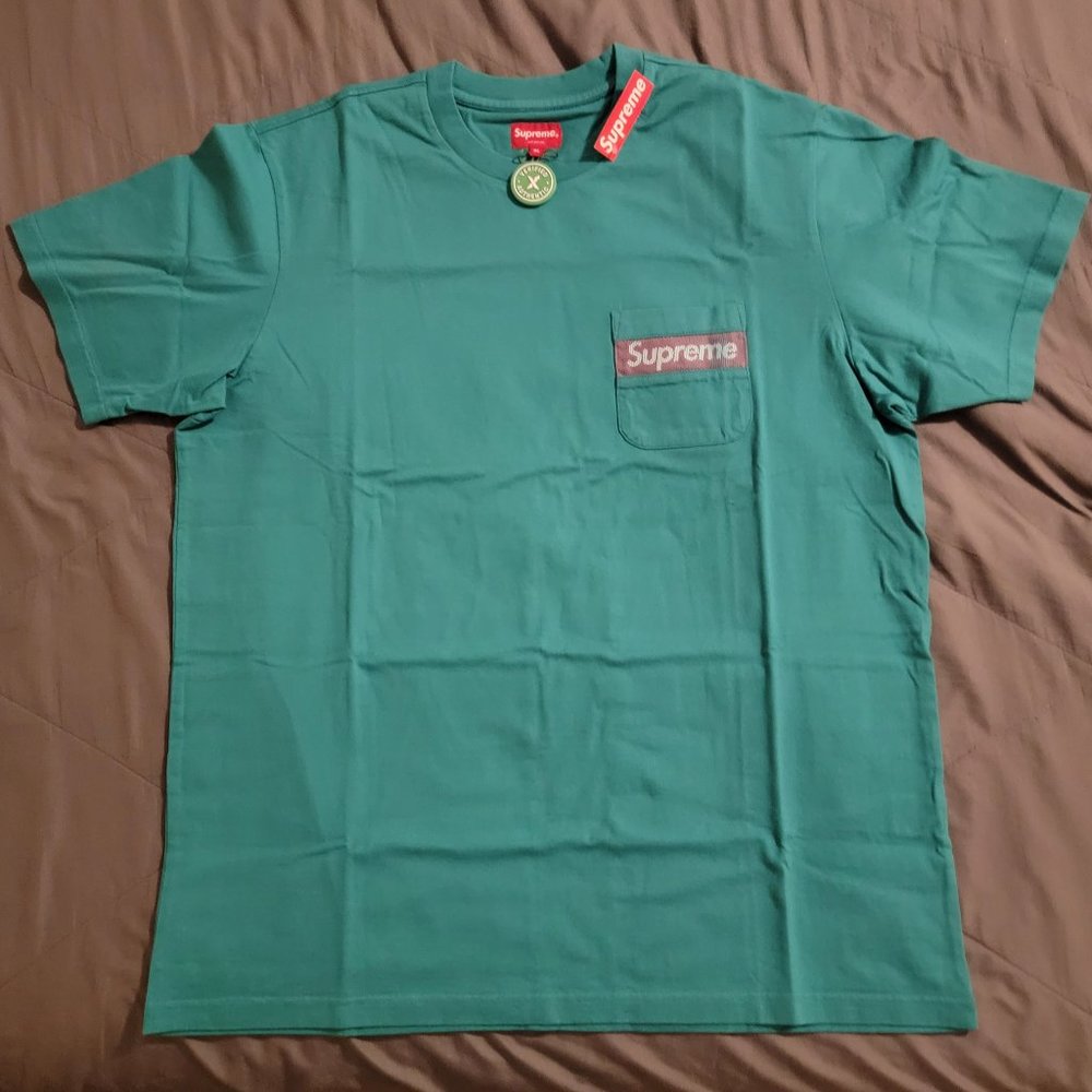 Supreme SS19 Teal Mesh Box Logo pocket Size XL